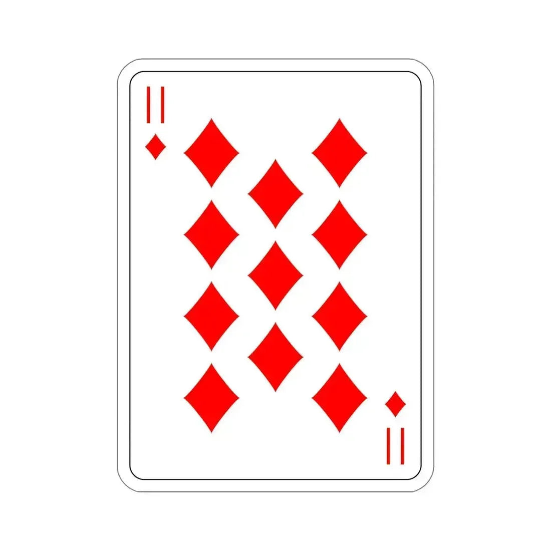11 of Diamonds Playing Card STICKER Vinyl Die-Cut Decal 6 Inch - The Sticker Space