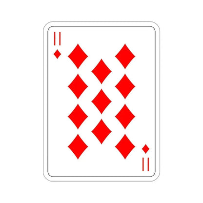 11 of Diamonds Playing Card STICKER Vinyl Die-Cut Decal 6 Inch - The Sticker Space