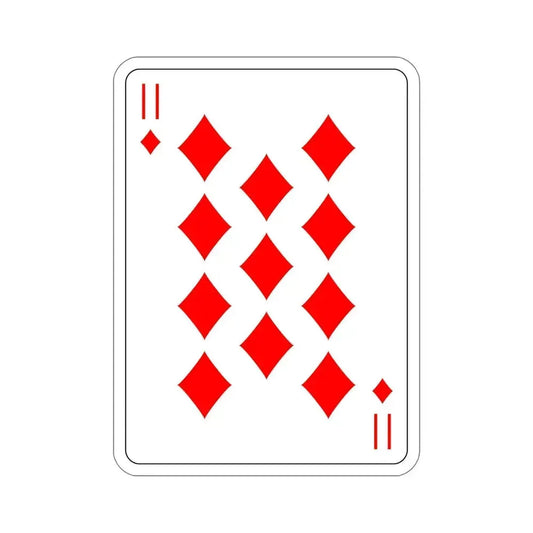 11 of Diamonds Playing Card STICKER Vinyl Die-Cut Decal 6 Inch - The Sticker Space