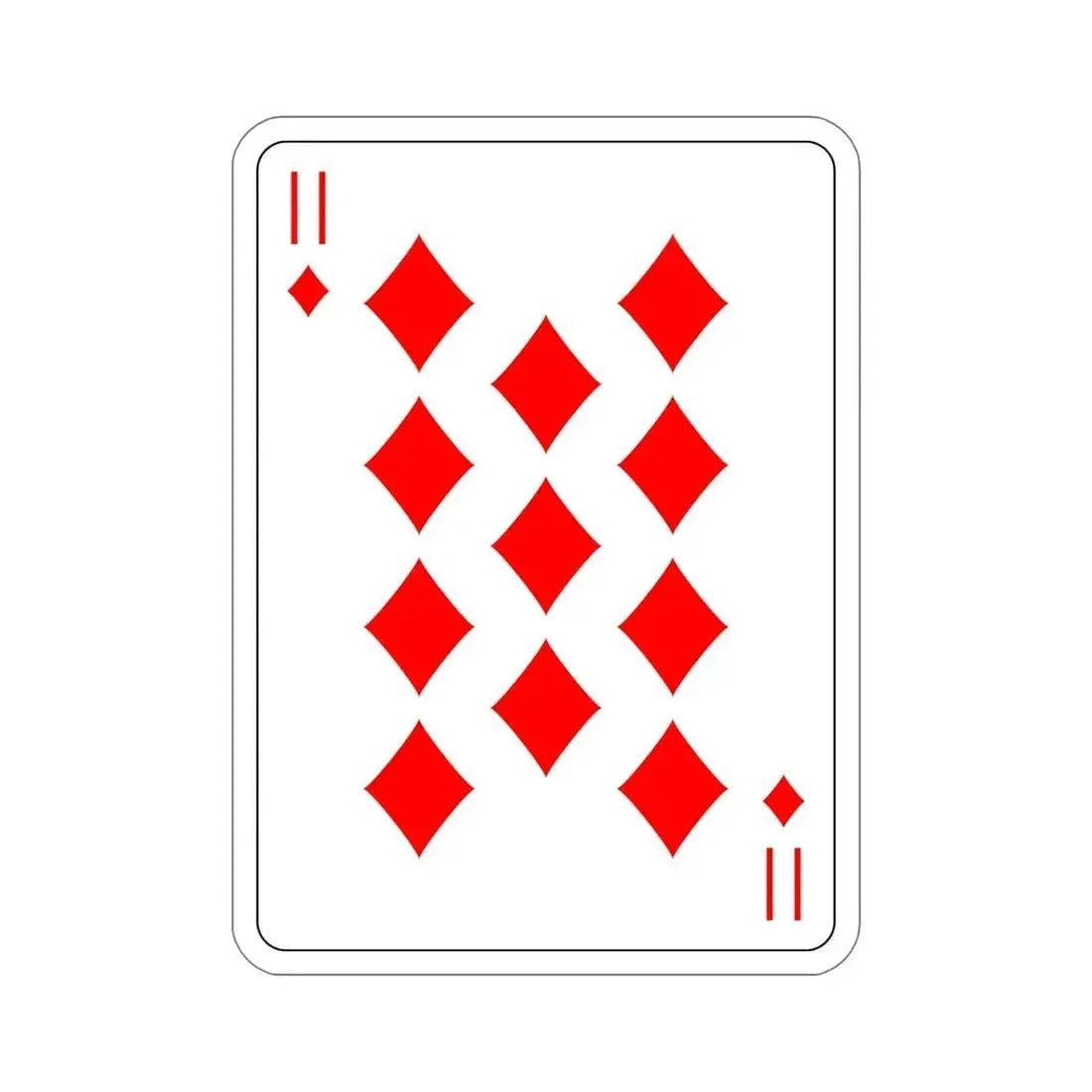 11 of Diamonds Playing Card STICKER Vinyl Die-Cut Decal - The Sticker Space
