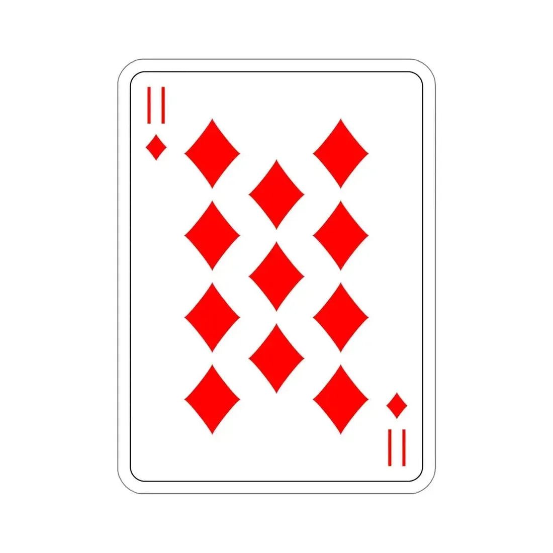 11 of Diamonds Playing Card STICKER Vinyl Die-Cut Decal - The Sticker Space