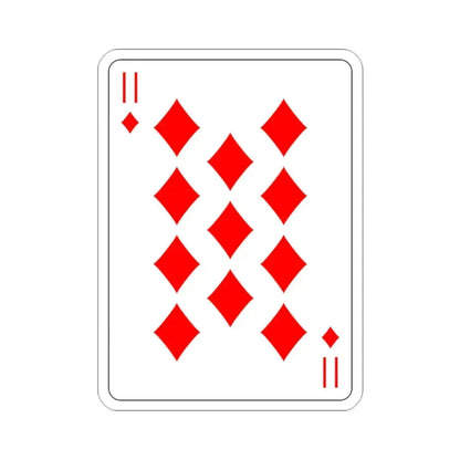 11 of Diamonds Playing Card STICKER Vinyl Die-Cut Decal - The Sticker Space