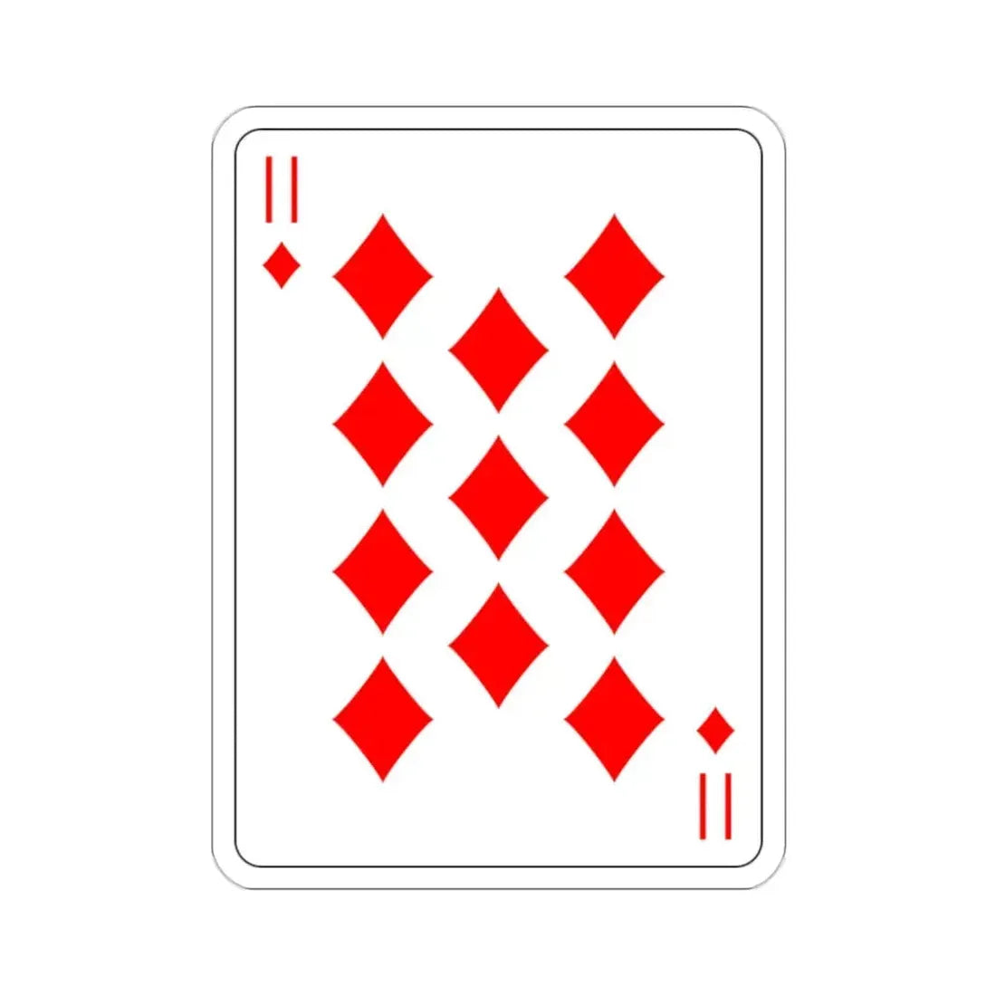 11 of Diamonds Playing Card STICKER Vinyl Die-Cut Decal - The Sticker Space