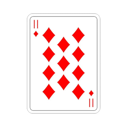 11 of Diamonds Playing Card STICKER Vinyl Die-Cut Decal - The Sticker Space