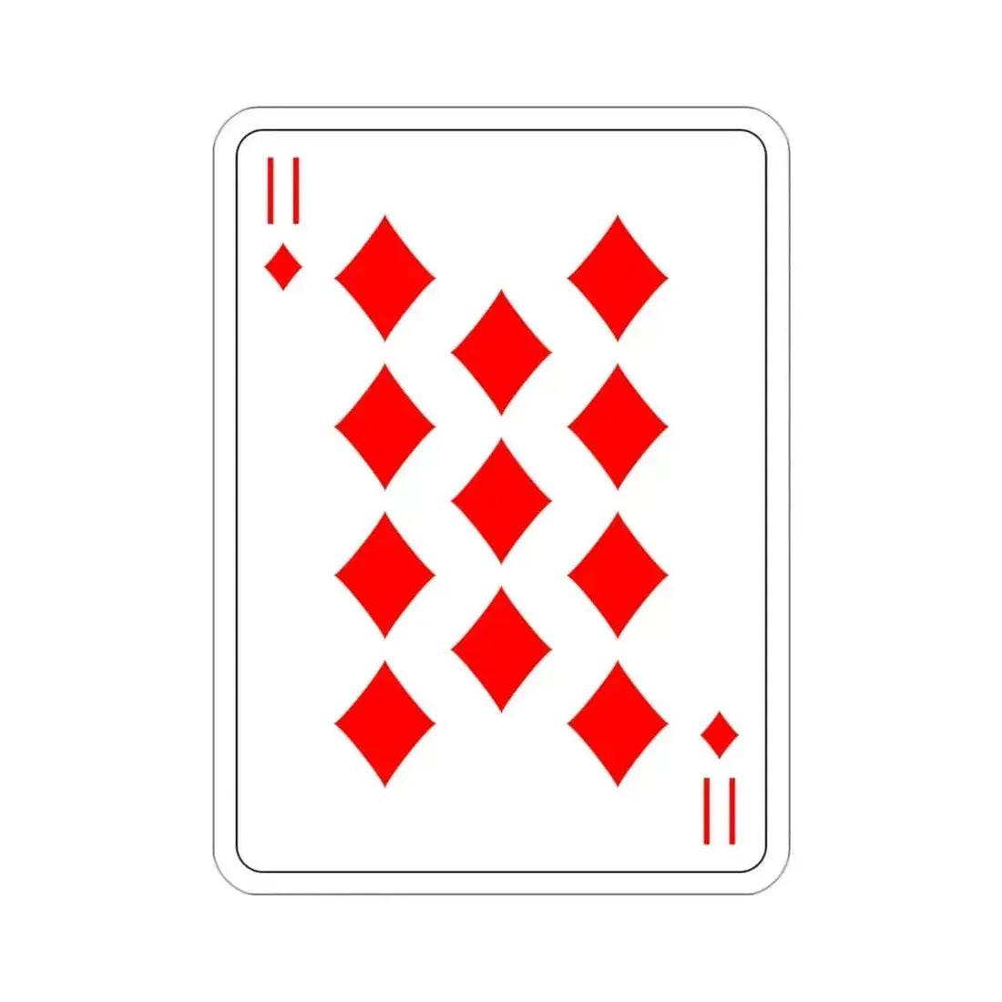 11 of Diamonds Playing Card STICKER Vinyl Die-Cut Decal - The Sticker Space