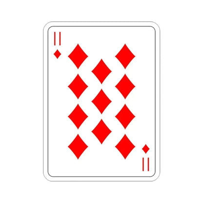 11 of Diamonds Playing Card STICKER Vinyl Die-Cut Decal - The Sticker Space