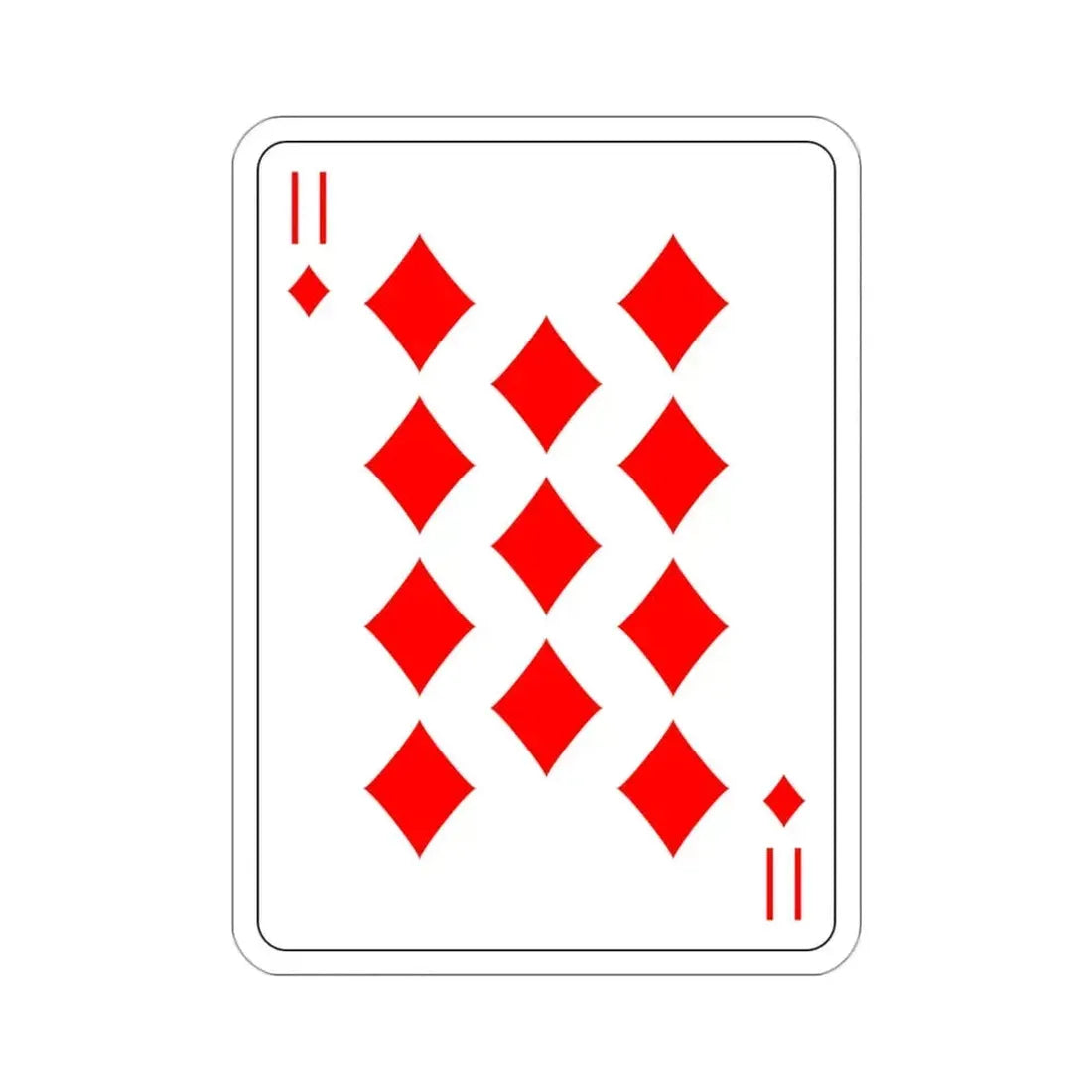 11 of Diamonds Playing Card STICKER Vinyl Die-Cut Decal - The Sticker Space