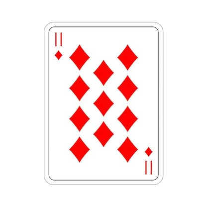 11 of Diamonds Playing Card STICKER Vinyl Die-Cut Decal - The Sticker Space