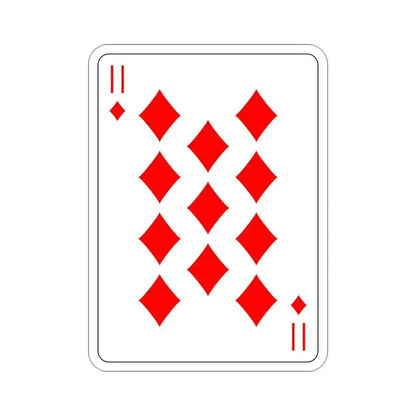 11 of Diamonds Playing Card STICKER Vinyl Die-Cut Decal - The Sticker Space