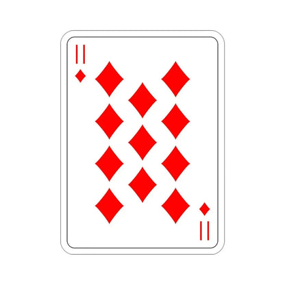 11 of Diamonds Playing Card STICKER Vinyl Die-Cut Decal - The Sticker Space