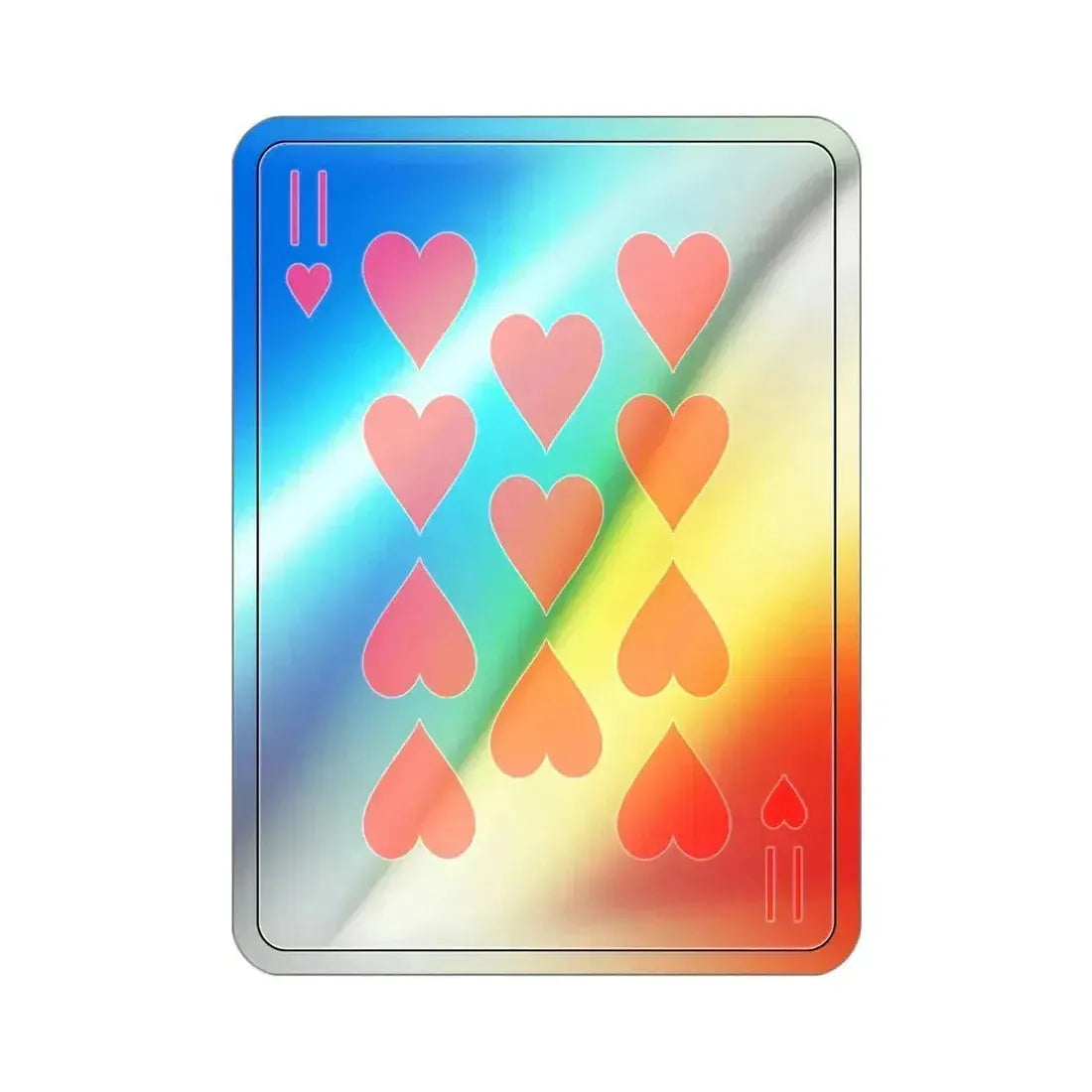 11 of Hearts Playing Card Holographic STICKER Die-Cut Vinyl Decal - The Sticker Space