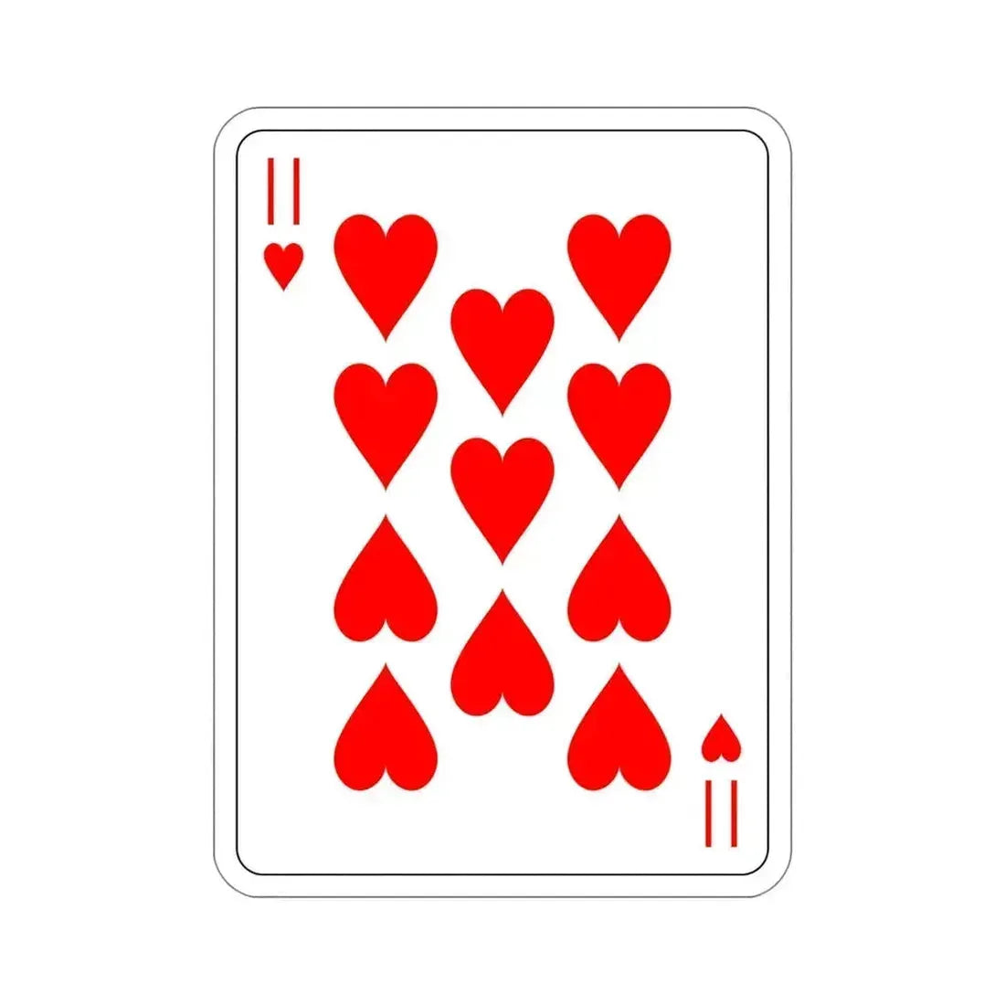 11 of Hearts Playing Card STICKER Vinyl Die-Cut Decal 5 Inch - The Sticker Space