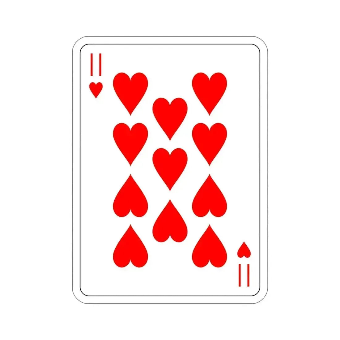 11 of Hearts Playing Card STICKER Vinyl Die-Cut Decal 5 Inch - The Sticker Space