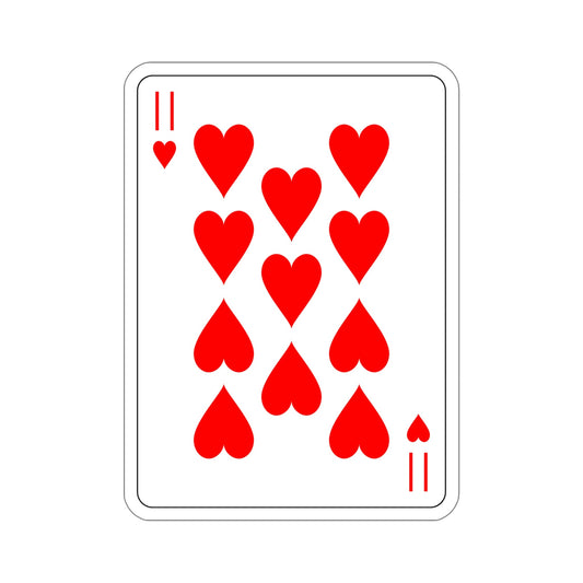 11 of Hearts Playing Card STICKER Vinyl Die-Cut Decal-6 Inch-The Sticker Space