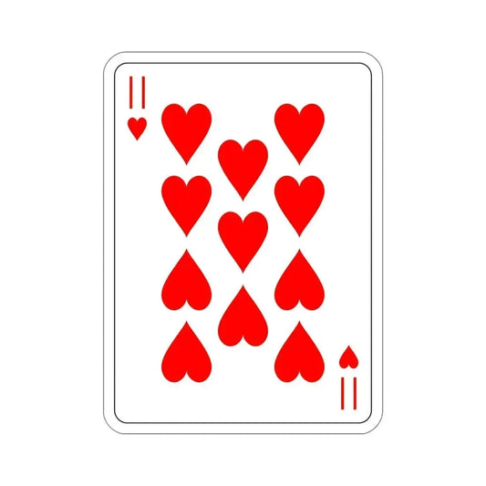 11 of Hearts Playing Card STICKER Vinyl Die-Cut Decal 6 Inch - The Sticker Space