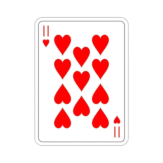 11 of Hearts Playing Card STICKER Vinyl Die-Cut Decal 6 Inch - The Sticker Space