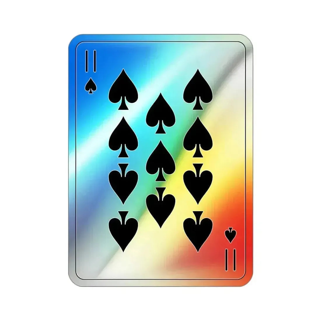 11 of Spades Playing Card Holographic STICKER Die-Cut Vinyl Decal 3 Inch Holographic - The Sticker Space