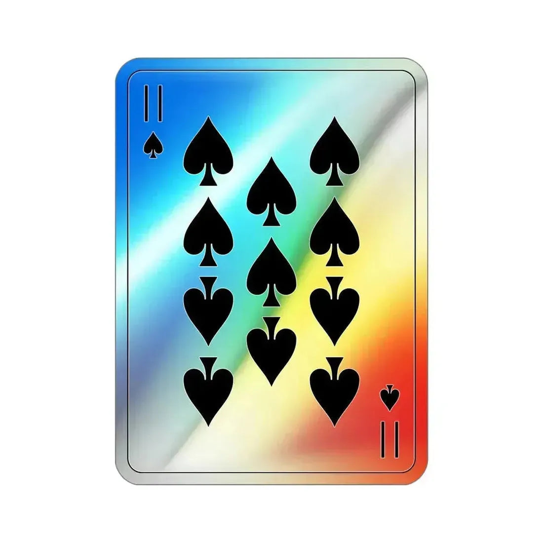 11 of Spades Playing Card Holographic STICKER Die-Cut Vinyl Decal 4 Inch Holographic - The Sticker Space