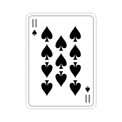 11 of Spades Playing Card STICKER Vinyl Die-Cut Decal 2 Inch - The Sticker Space