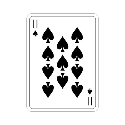 11 of Spades Playing Card STICKER Vinyl Die-Cut Decal 2 Inch - The Sticker Space