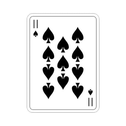 11 of Spades Playing Card STICKER Vinyl Die-Cut Decal 3 Inch - The Sticker Space