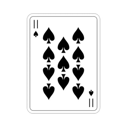 11 of Spades Playing Card STICKER Vinyl Die-Cut Decal 4 Inch - The Sticker Space