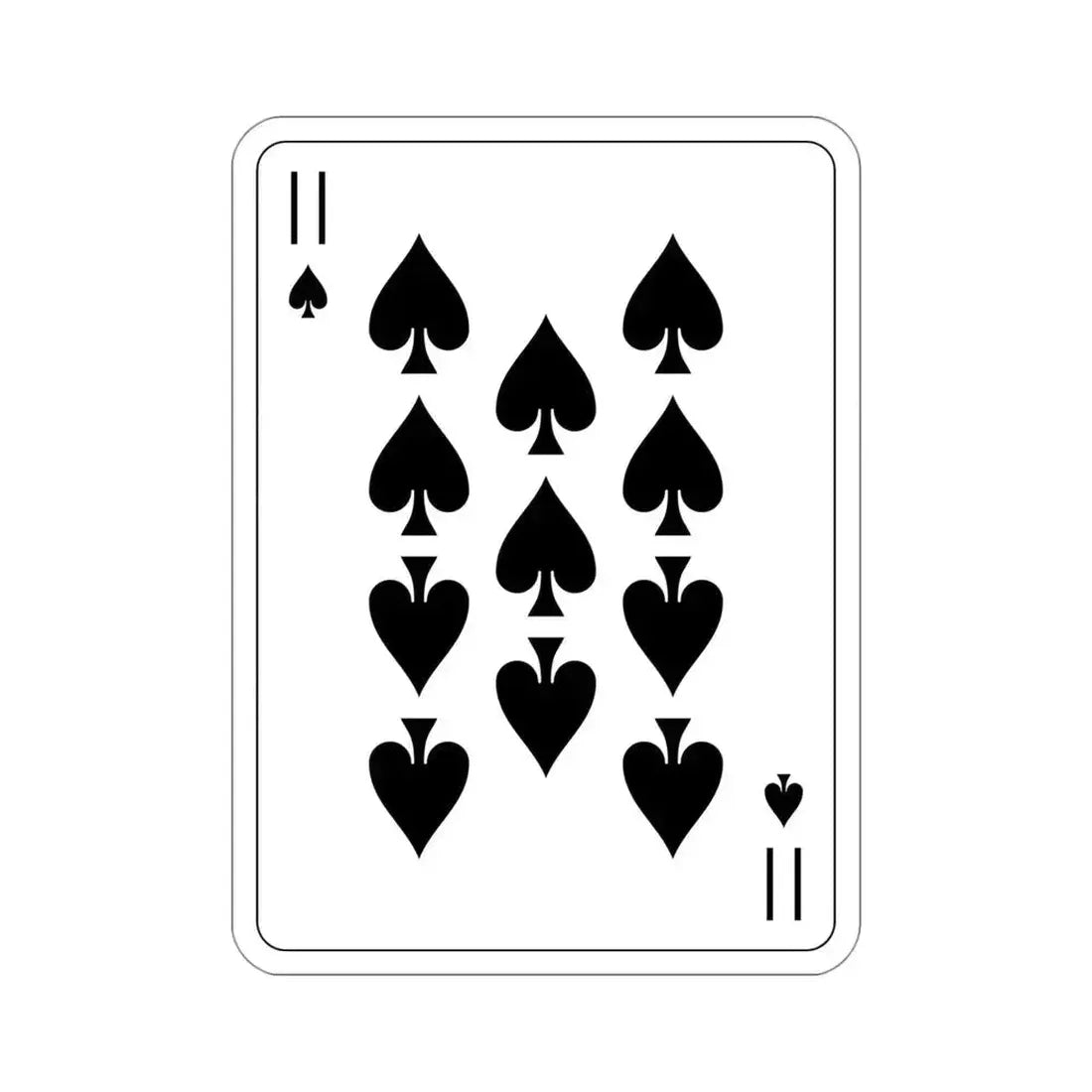 11 of Spades Playing Card STICKER Vinyl Die-Cut Decal 4 Inch - The Sticker Space