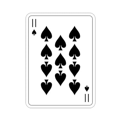 11 of Spades Playing Card STICKER Vinyl Die-Cut Decal 4 Inch - The Sticker Space