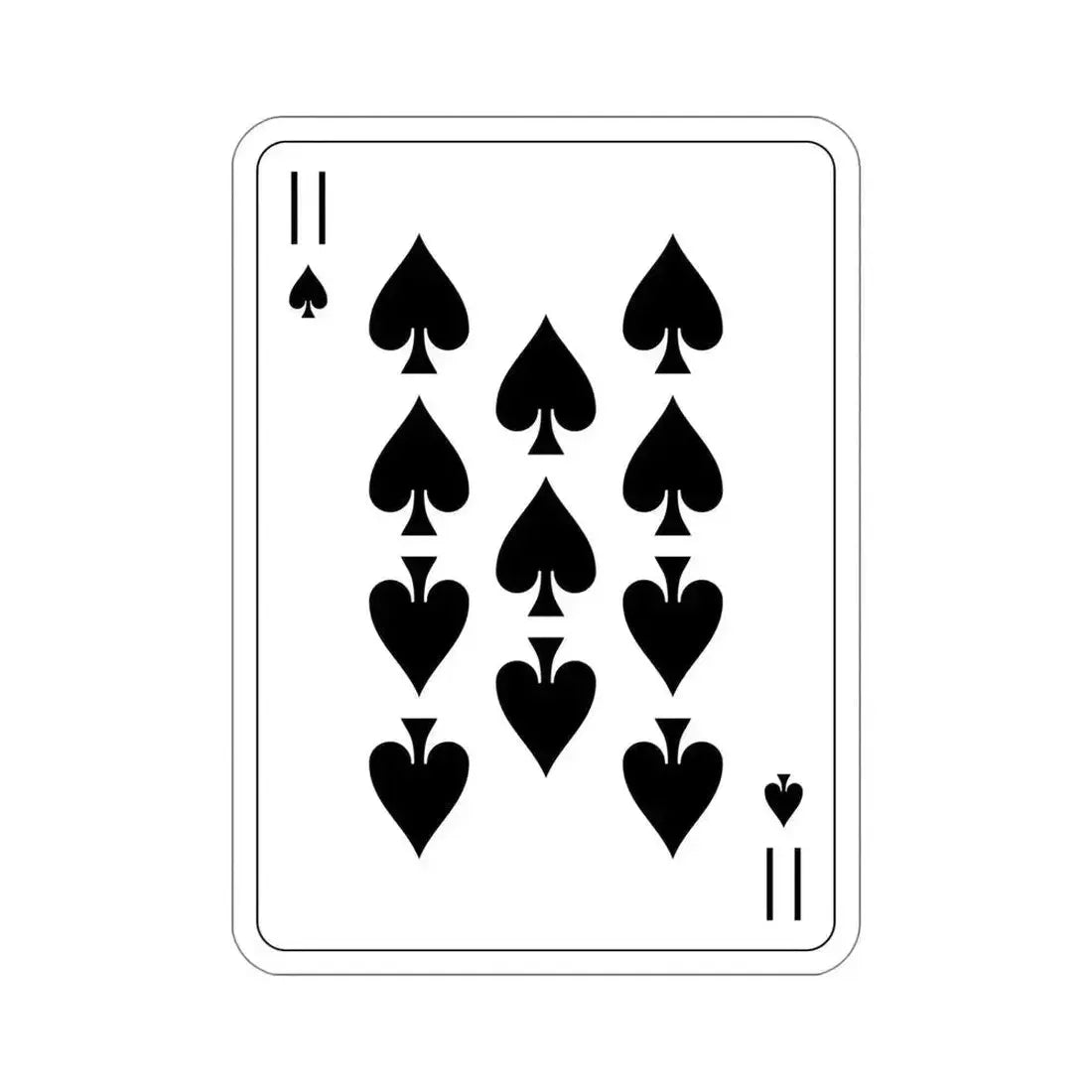 11 of Spades Playing Card STICKER Vinyl Die-Cut Decal 5 Inch - The Sticker Space