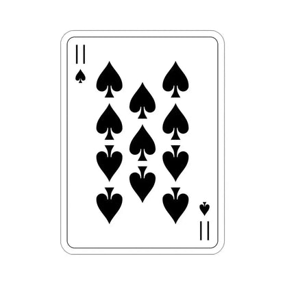 11 of Spades Playing Card STICKER Vinyl Die-Cut Decal 5 Inch - The Sticker Space