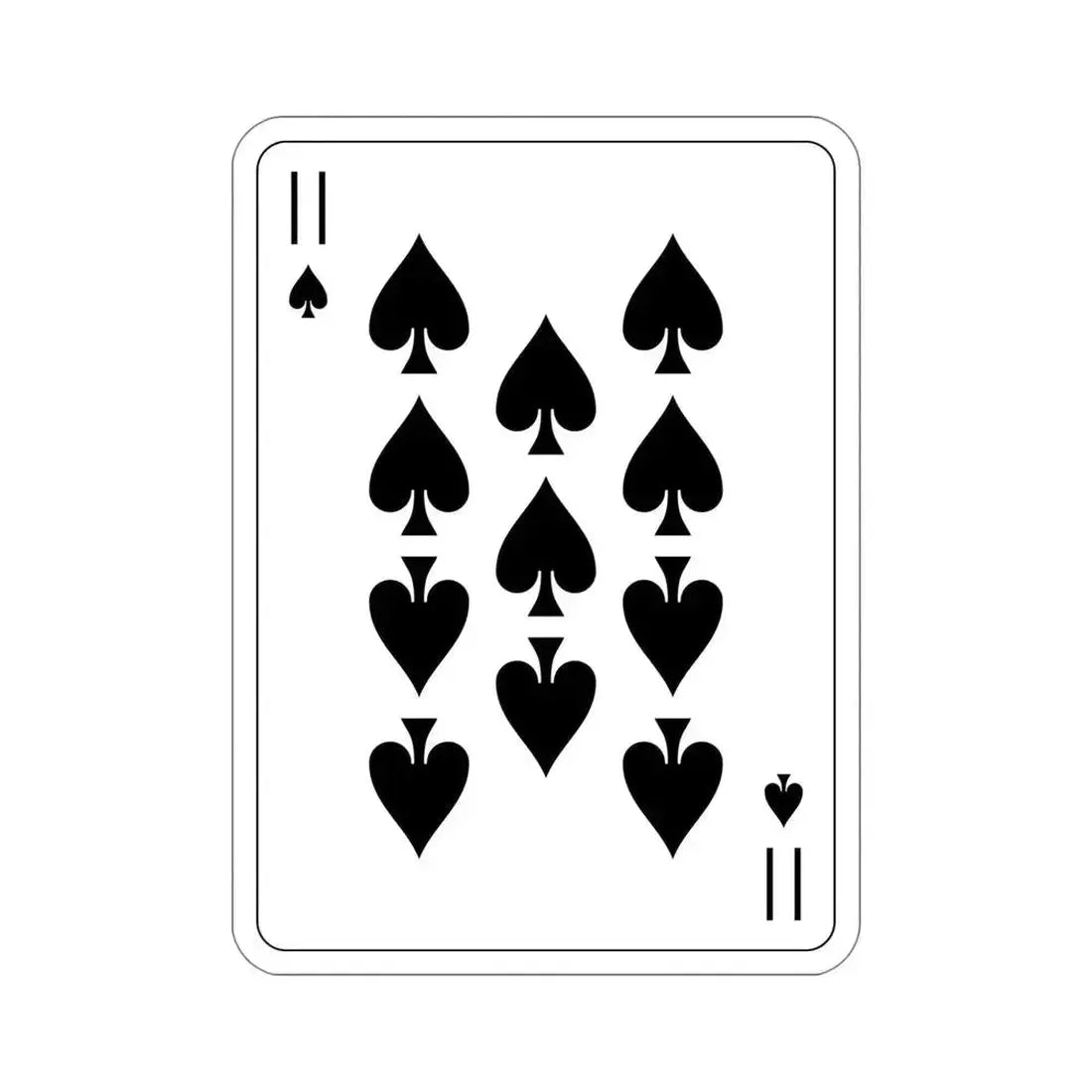 11 of Spades Playing Card STICKER Vinyl Die-Cut Decal 5 Inch - The Sticker Space
