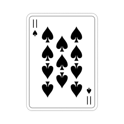 11 of Spades Playing Card STICKER Vinyl Die-Cut Decal 5 Inch - The Sticker Space