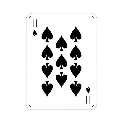 11 of Spades Playing Card STICKER Vinyl Die-Cut Decal 6 Inch - The Sticker Space