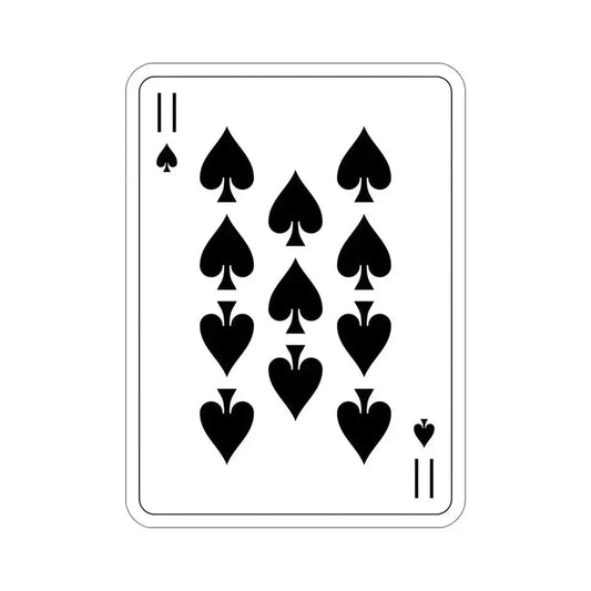 11 of Spades Playing Card STICKER Vinyl Die-Cut Decal 6 Inch - The Sticker Space