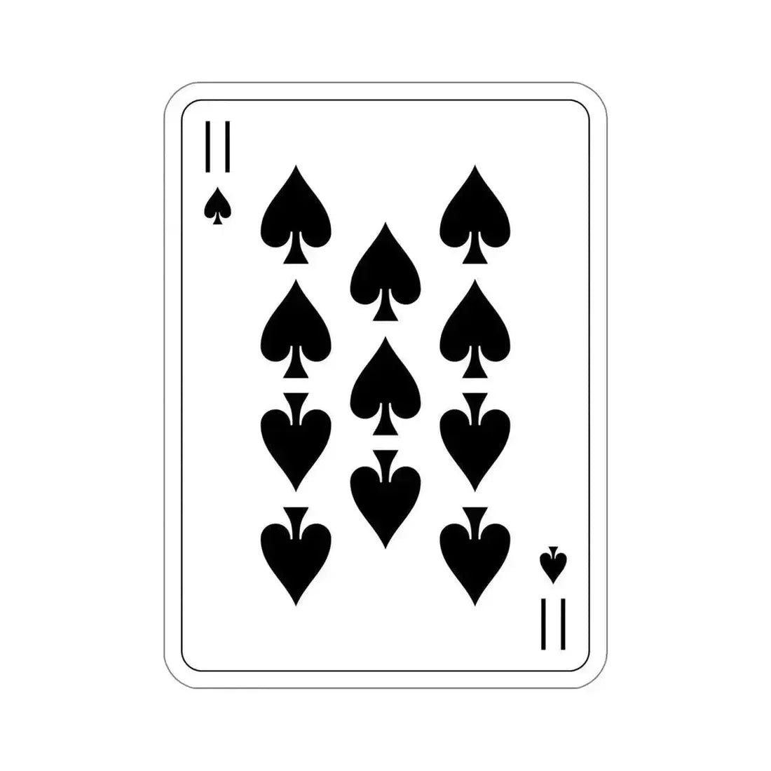 11 of Spades Playing Card STICKER Vinyl Die-Cut Decal 6 Inch - The Sticker Space