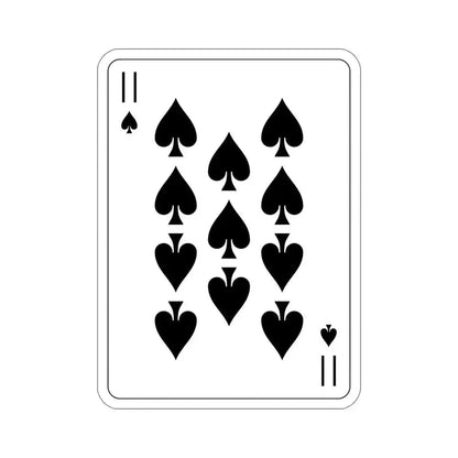 11 of Spades Playing Card STICKER Vinyl Die-Cut Decal 6 Inch - The Sticker Space
