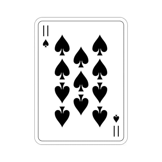 11 of Spades Playing Card STICKER Vinyl Die-Cut Decal 6 Inch - The Sticker Space