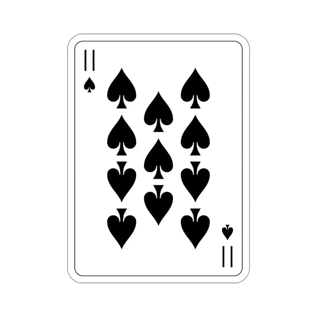 11 of Spades Playing Card STICKER Vinyl Die-Cut Decal - The Sticker Space
