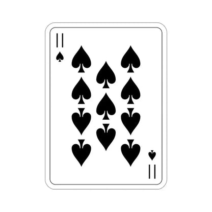 11 of Spades Playing Card STICKER Vinyl Die-Cut Decal - The Sticker Space