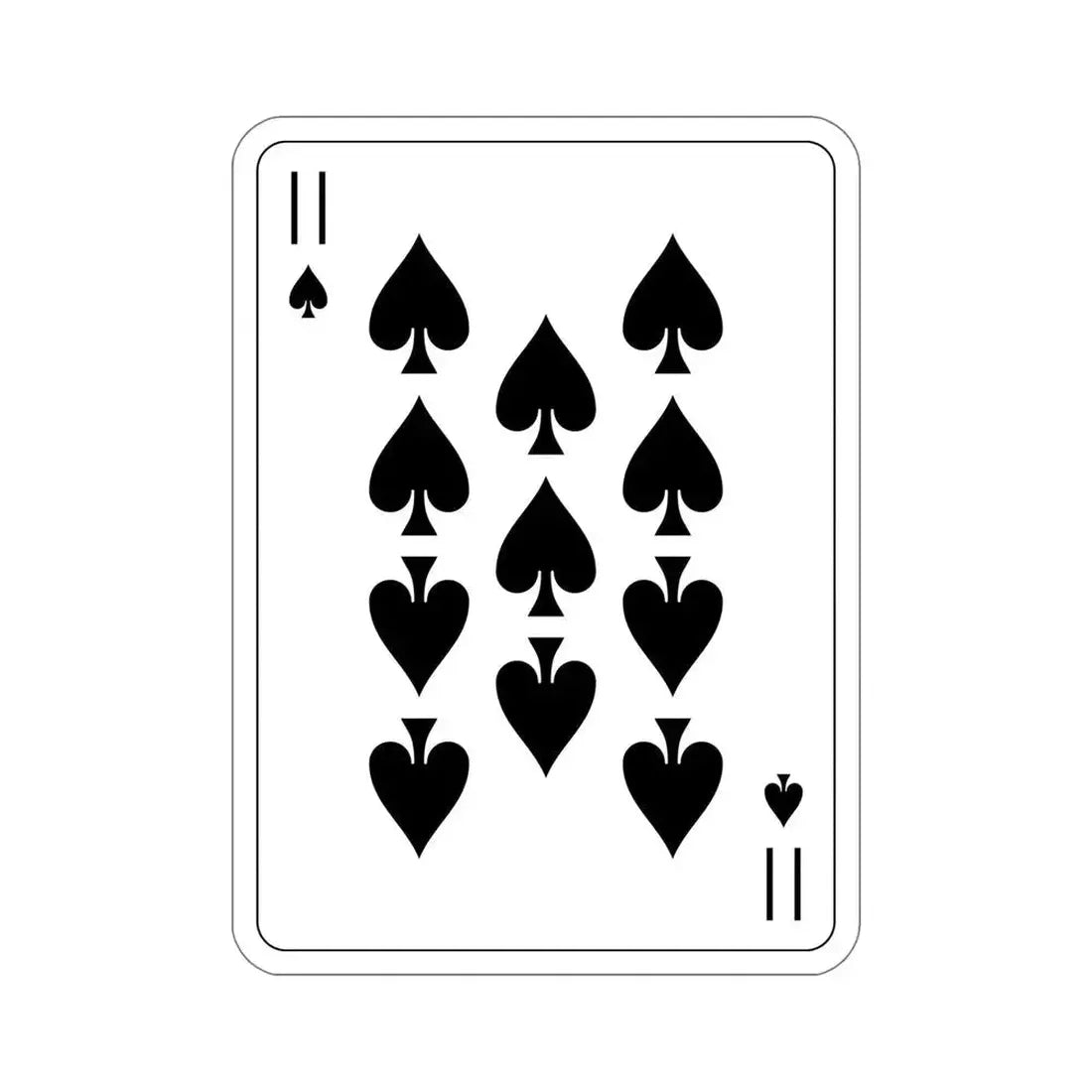 11 of Spades Playing Card STICKER Vinyl Die-Cut Decal - The Sticker Space