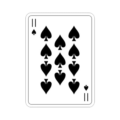 11 of Spades Playing Card STICKER Vinyl Die-Cut Decal - The Sticker Space