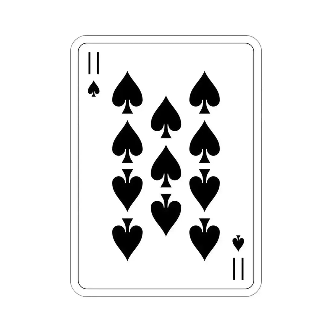 11 of Spades Playing Card STICKER Vinyl Die-Cut Decal - The Sticker Space