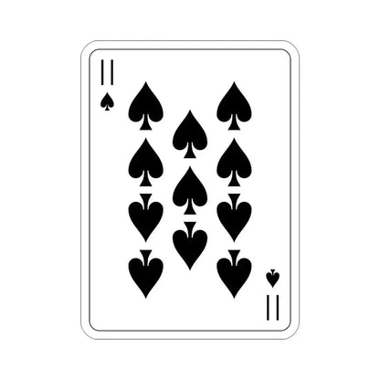 11 of Spades Playing Card STICKER Vinyl Die-Cut Decal - The Sticker Space