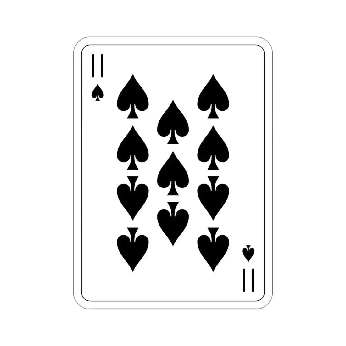 11 of Spades Playing Card STICKER Vinyl Die-Cut Decal - The Sticker Space