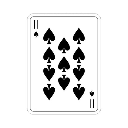 11 of Spades Playing Card STICKER Vinyl Die-Cut Decal - The Sticker Space