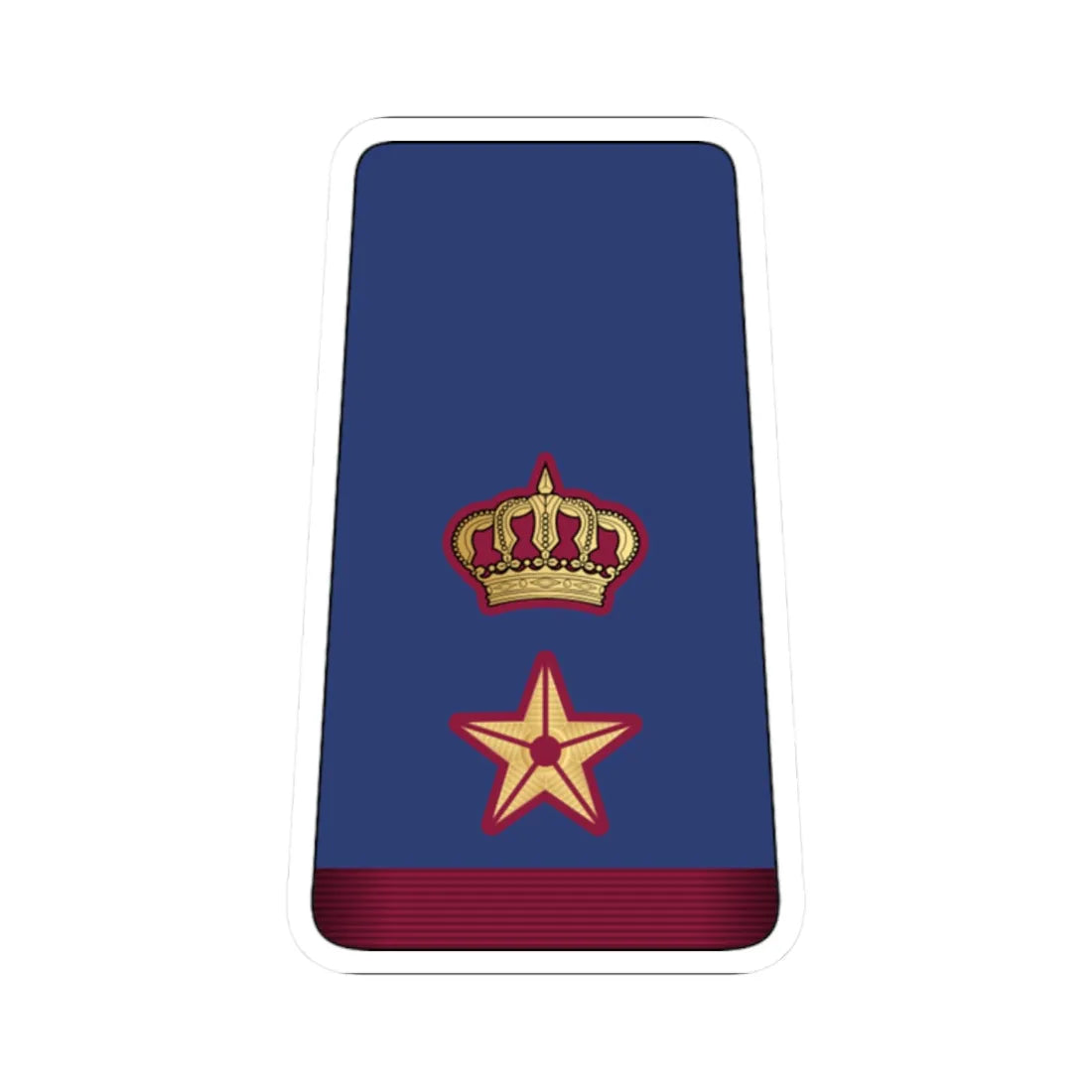 11. QEAF LTC (Qatar) (Military Rank) STICKER Vinyl Kiss-Cut Decal 2 Inch White - The Sticker Space