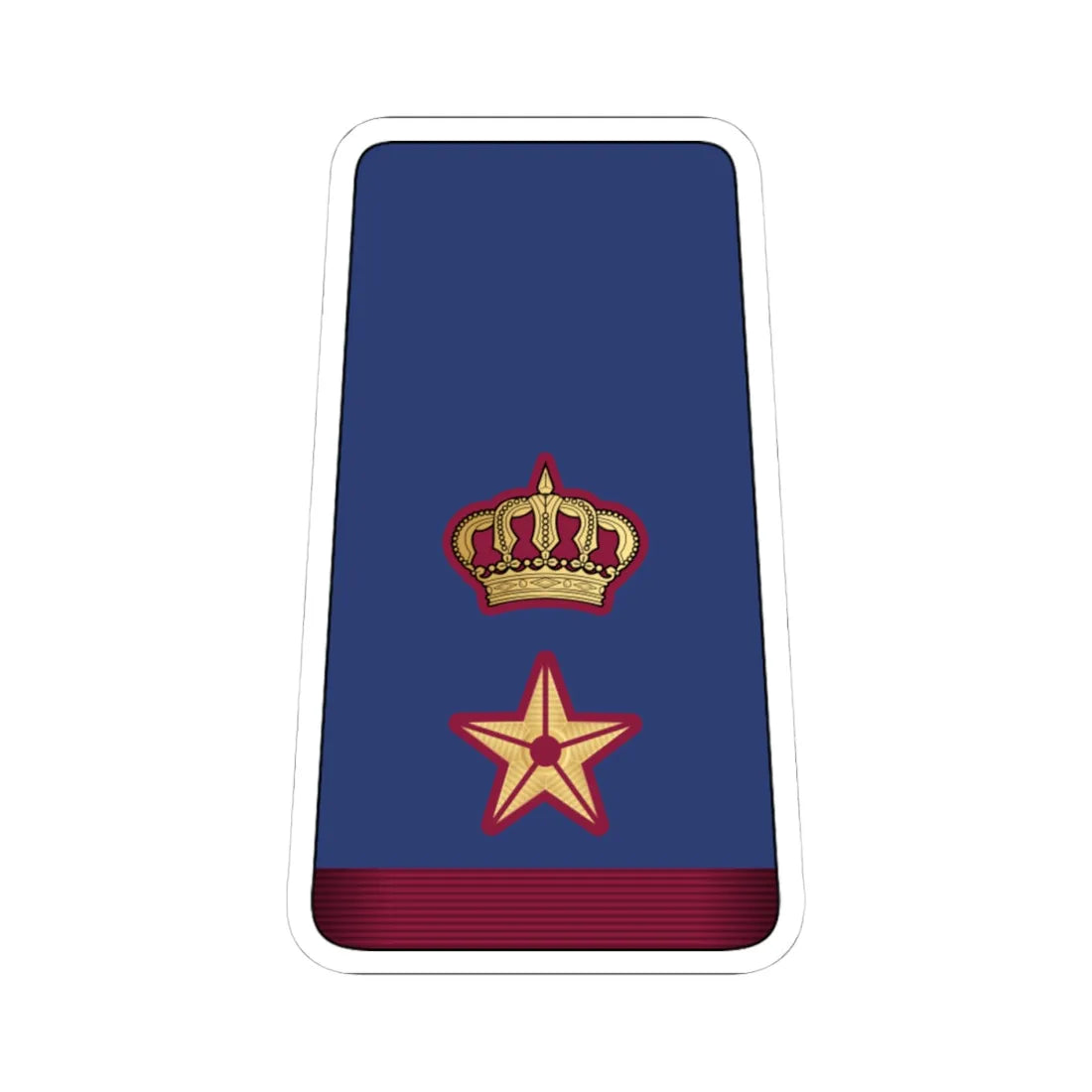 11. QEAF LTC (Qatar) (Military Rank) STICKER Vinyl Kiss-Cut Decal 4 Inch White - The Sticker Space