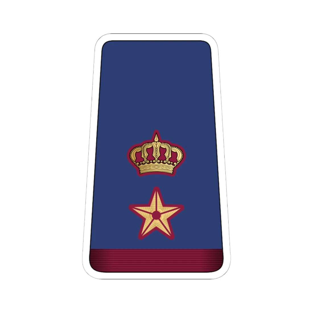 11. QEAF LTC (Qatar) (Military Rank) STICKER Vinyl Kiss-Cut Decal 6 Inch White - The Sticker Space
