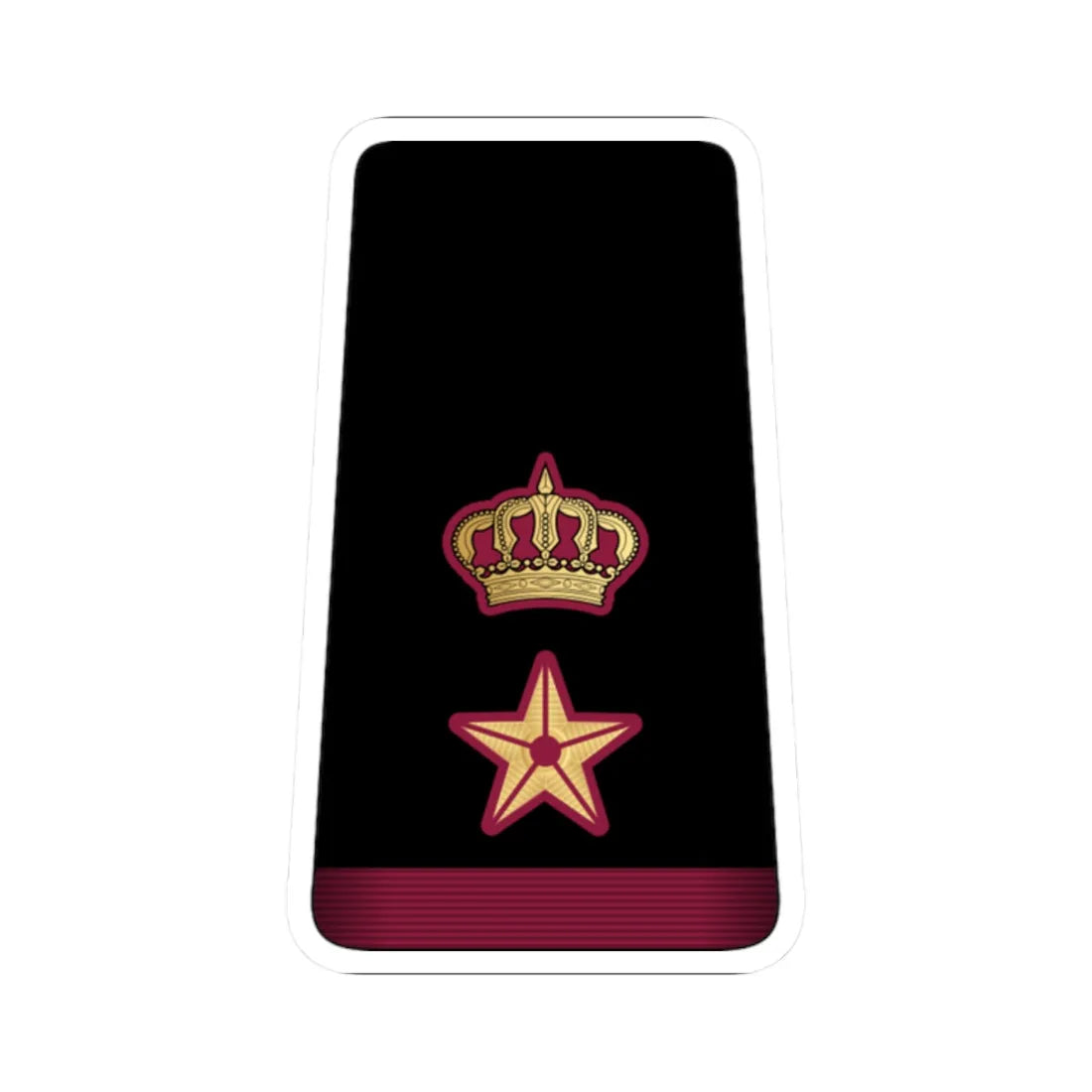 11. QENF LTC (Qatar) (Military Rank) STICKER Vinyl Kiss-Cut Decal 2 Inch White - The Sticker Space