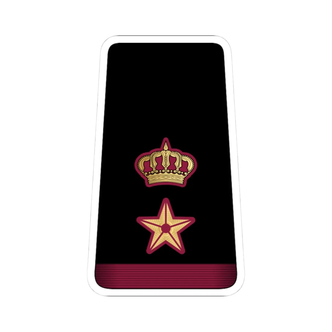 11. QENF LTC (Qatar) (Military Rank) STICKER Vinyl Kiss-Cut Decal 3 Inch White - The Sticker Space